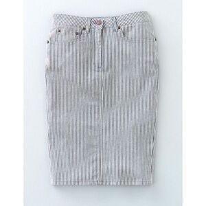 BODEN BLUE WHITE RAILROAD STRIPE DENIM SKIRT US SZ 6 6R